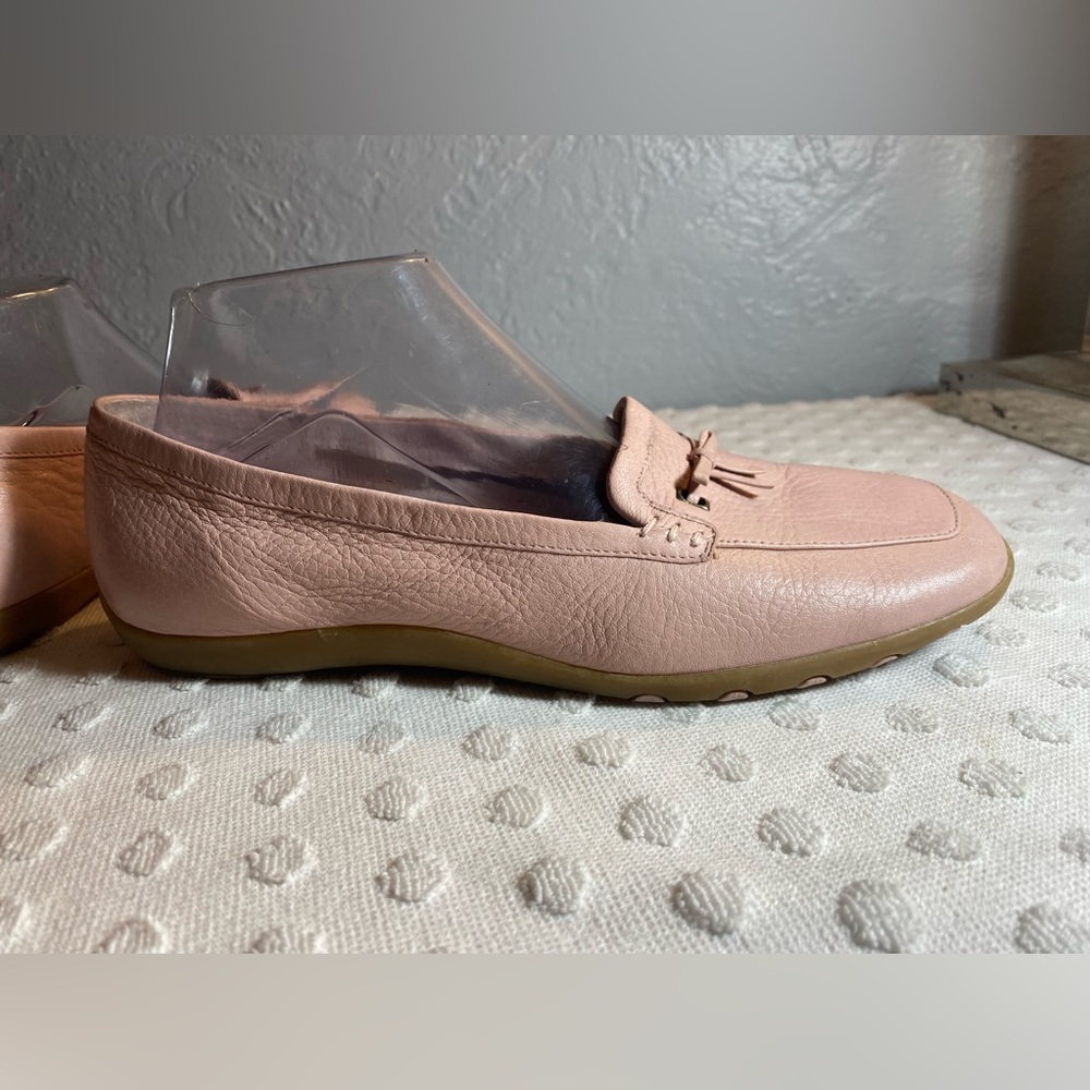 Clarks Soft Pink Loafers with Bow Detail for Women